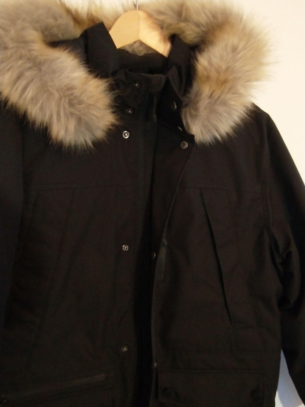 Goodfellow & Co Selby Black Arctic Parka with Faux-Fur Trimmed Hood Mens L - Picture 4 of 14